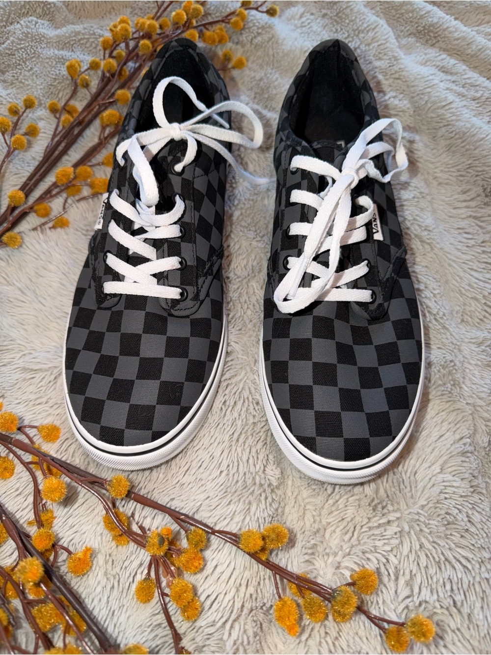 Vans Black & Gray Checkerboard Low-Top Sneakers - Picture 3 of 5